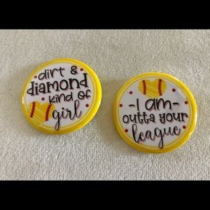I am out of you league 1.5 inch pin back buttons